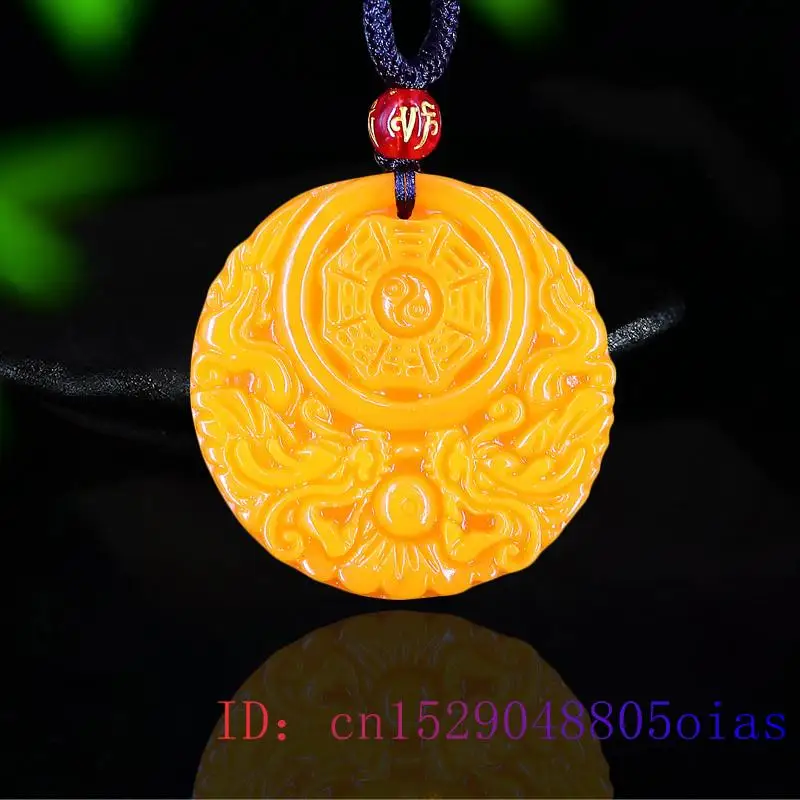 Men Accessories Gift - Yellow Jade Dragon Pendant Gifts Men