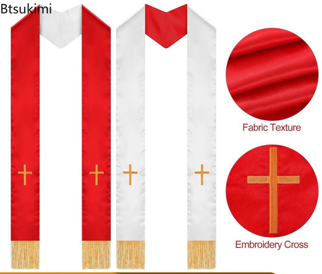 Men Accessories For Wedding - Anglican Clergy Double Side Priest Stole