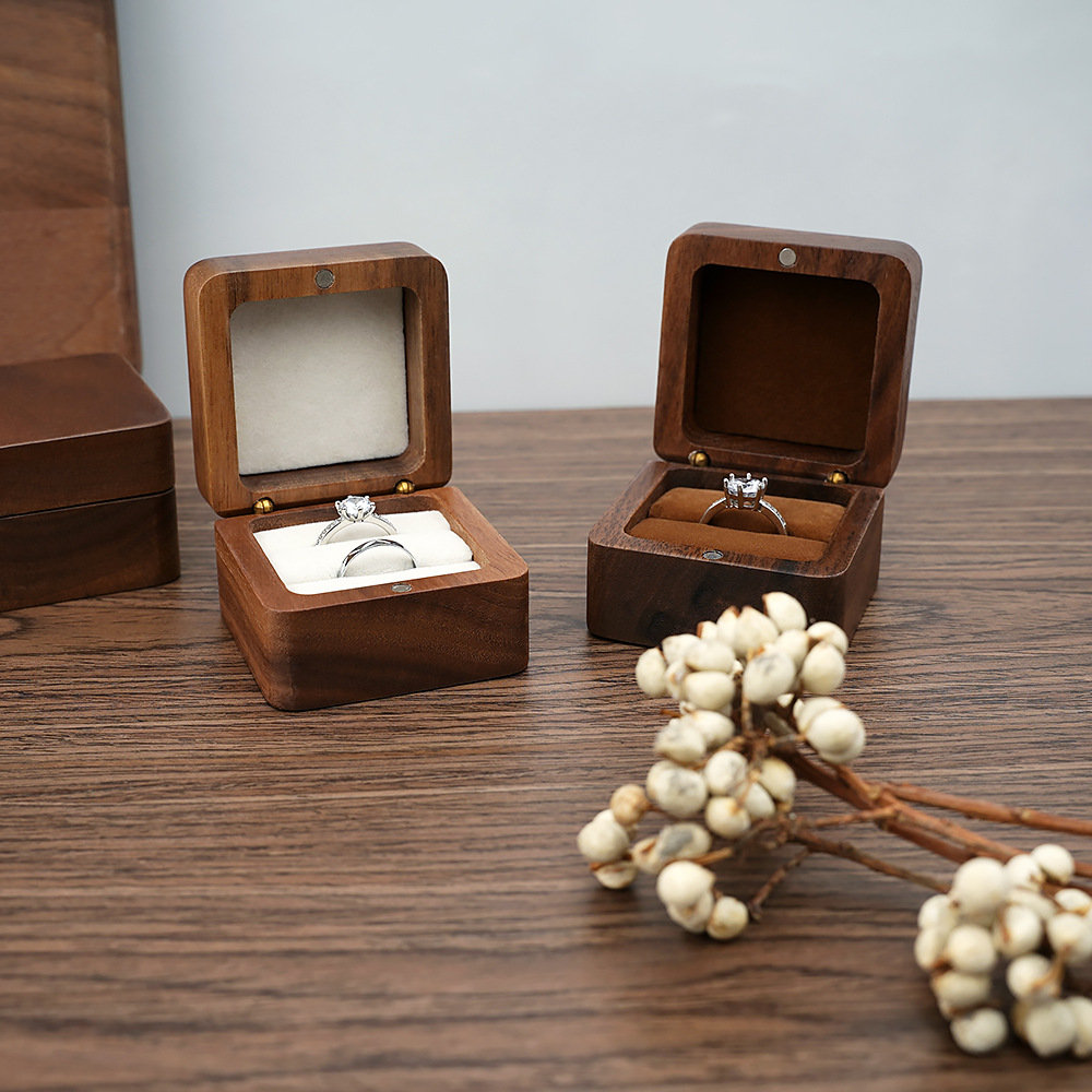 Black Walnut Solid Ring Box Si - Cufflink Box Set review and price