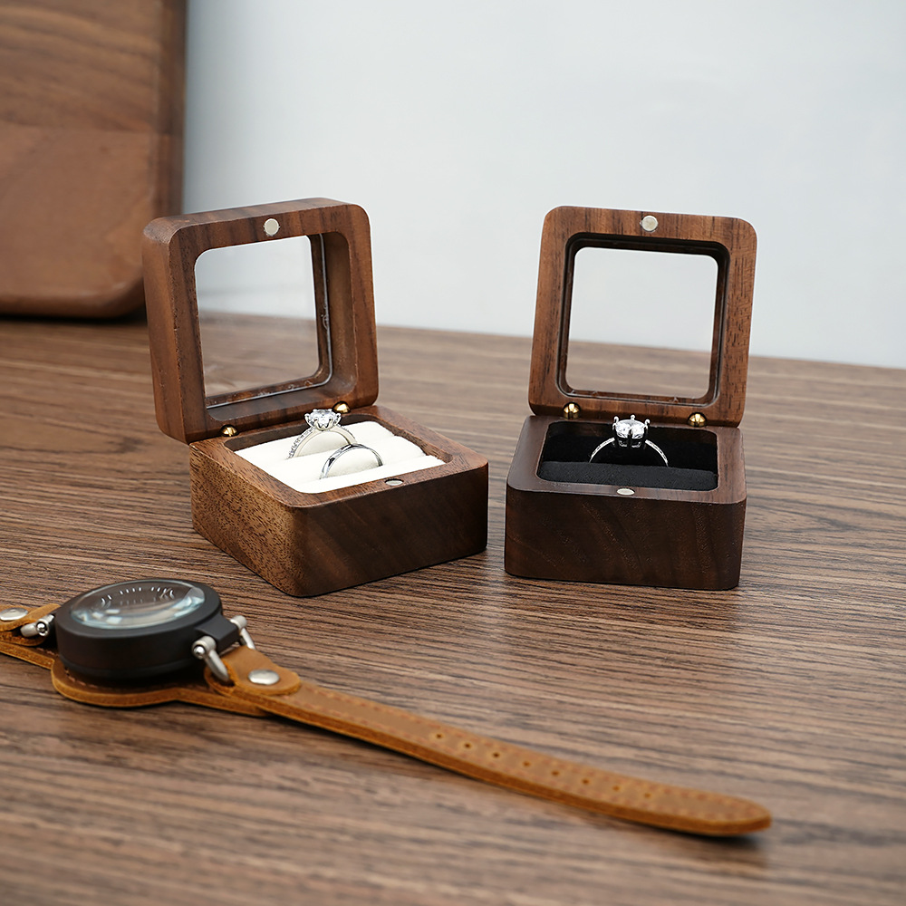 Black Walnut Solid Ring Box Si - Cufflink Box Set review and price