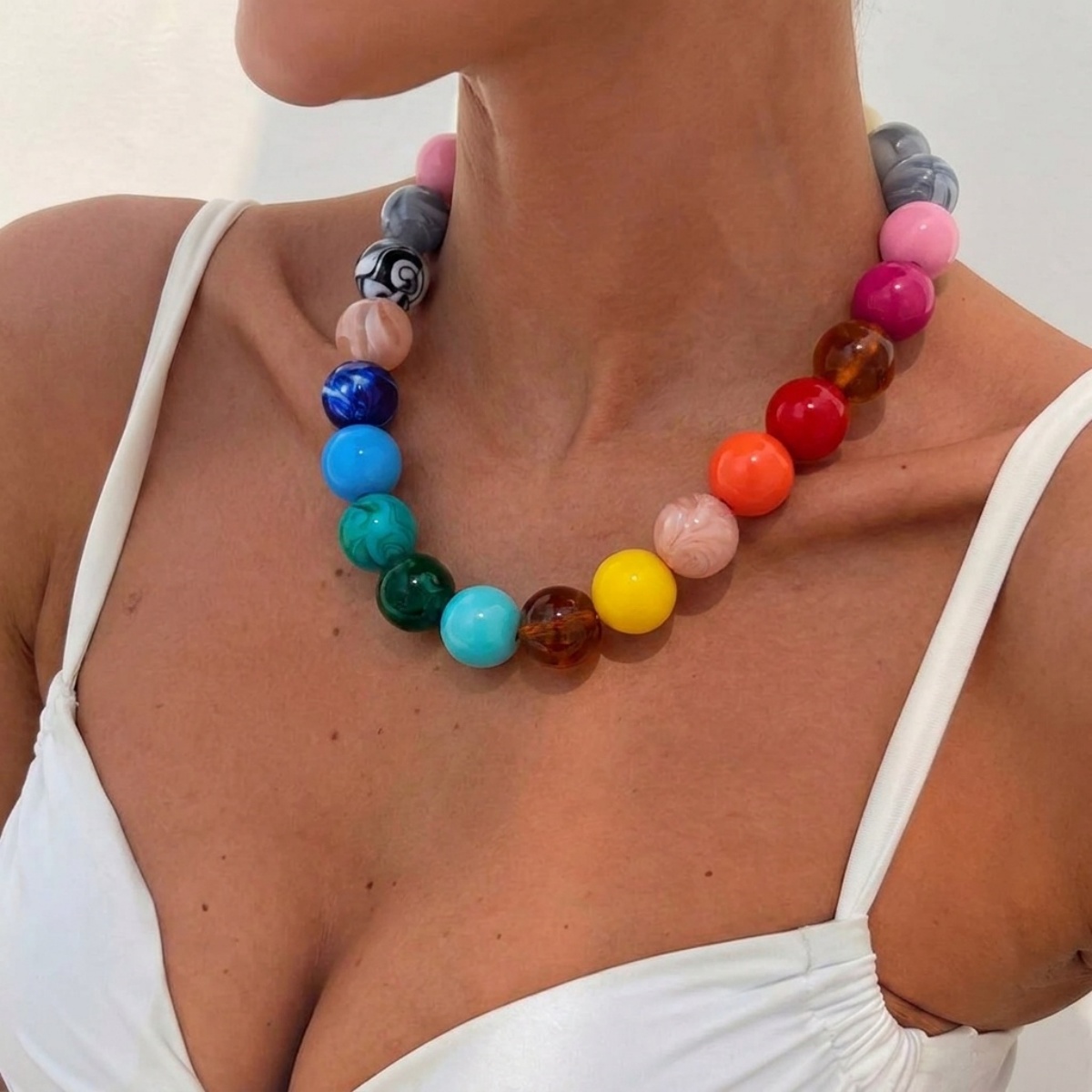 Fashion Colorful Acrylic Big R - Men Accessories Aesthetic review and price