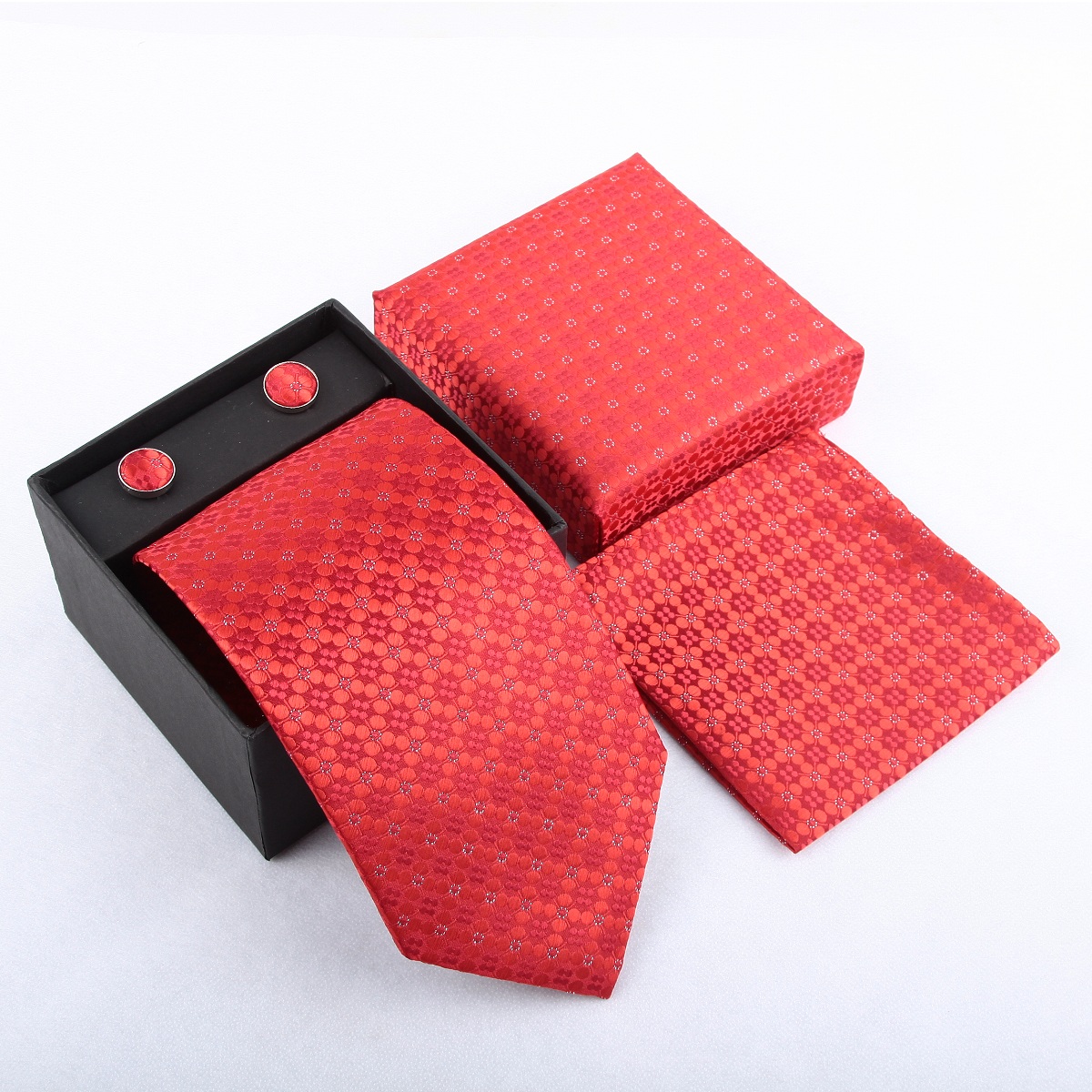 Casual Men's Neck Tie Handkerc - Cufflink Box Set review and price