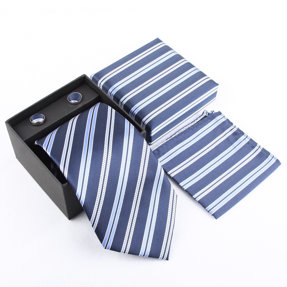 Casual Men's Neck Tie Handkerc - Cufflink Box Set review and price