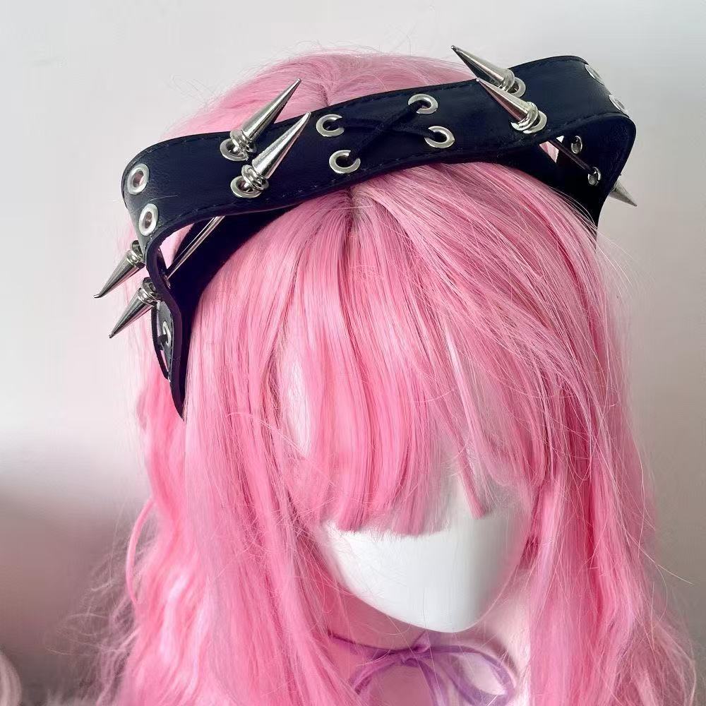 Punk Harajuku Rivet Headband,  - Men Accessories Aesthetic review and price