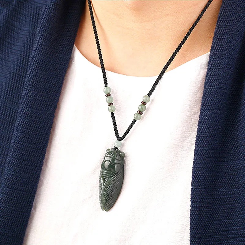 Natural Hetian Jade Cicada Pen - Men Accessories Gift review and price