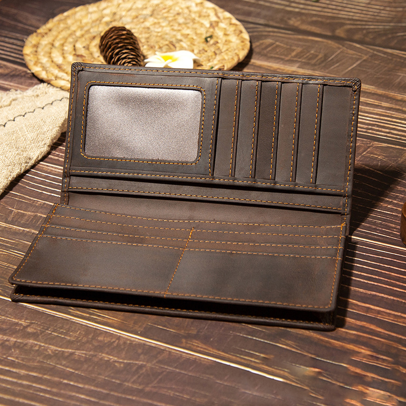 Men's Genuine Leather Long Wal - Men'S Accessories Wallet review and price