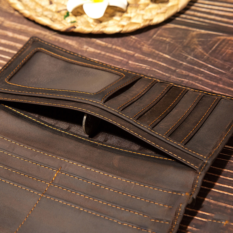 Men's Genuine Leather Long Wal - Men'S Accessories Wallet review and price