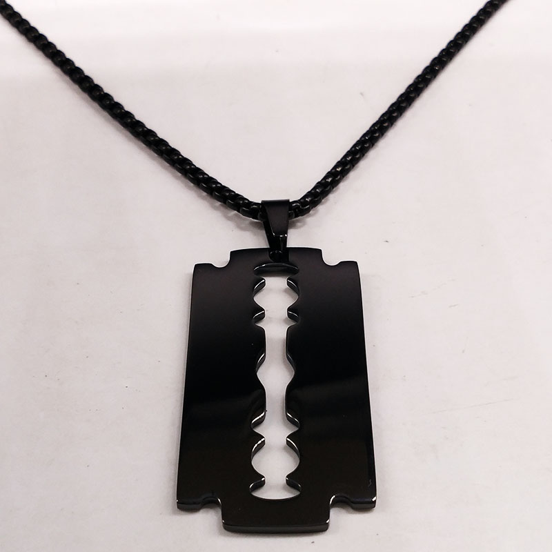 Gothic Blade Razor Pendant Nec - Men Accessories Aesthetic review and price
