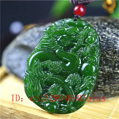 Natural Green Chinese Jade Dra - Men Accessories Gift review and price