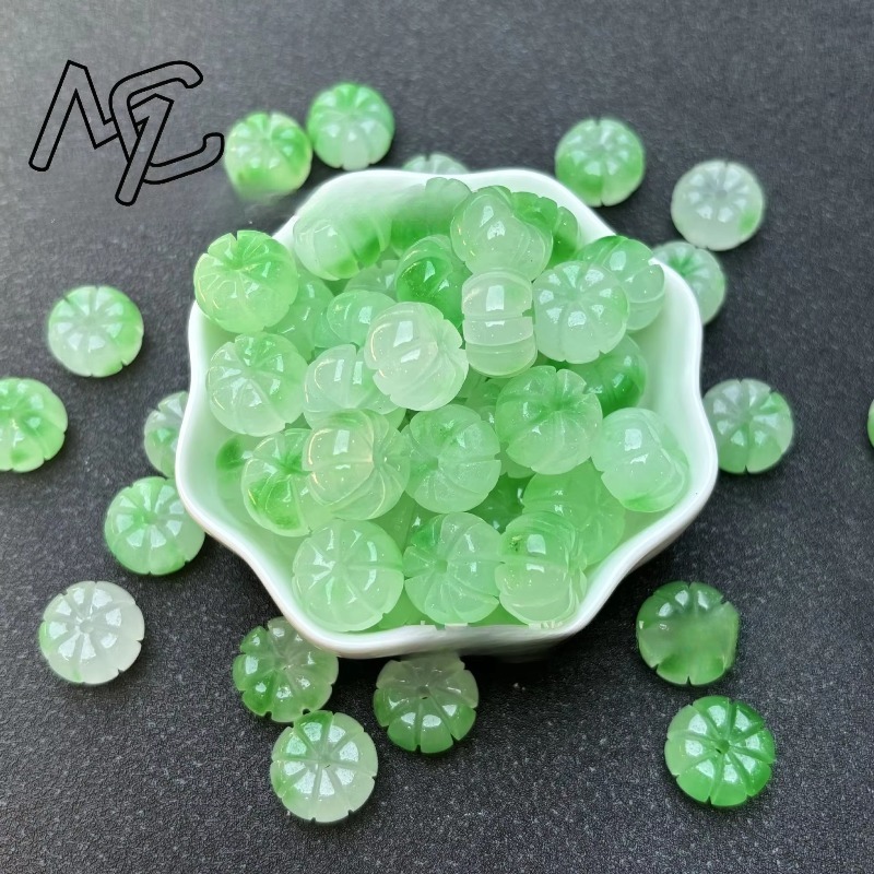 10pcs A Green Jade Pumpkin Bea - Men Accessories Gift review and price