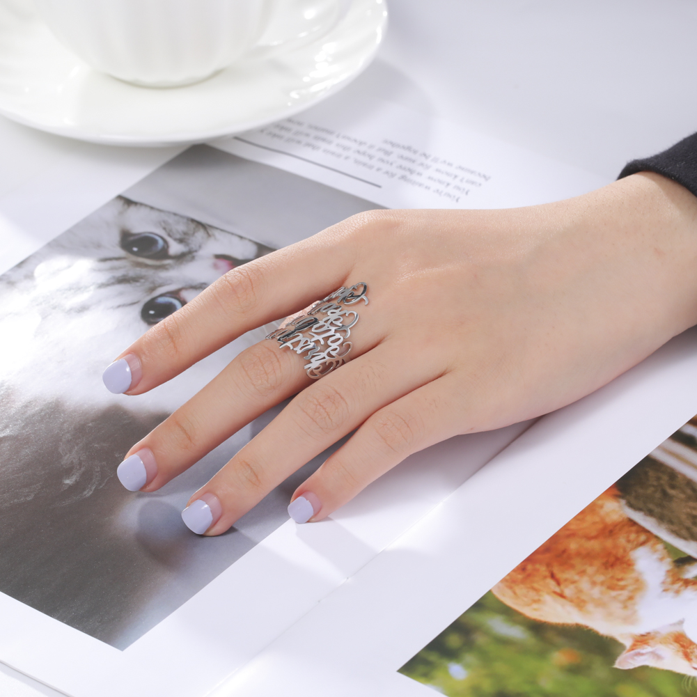 Custom Double Name Rings for W - Men Accessories For Wedding review and price