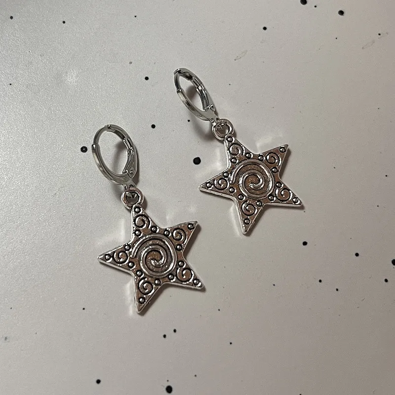 Vintage Goth Silver Color Spir - Men Accessories Aesthetic review and price