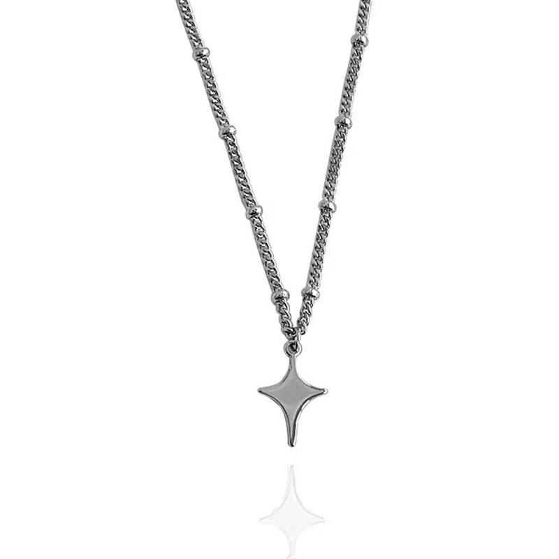 Kpop Goth Silver Color Star Pe - Men Accessories Aesthetic review and price
