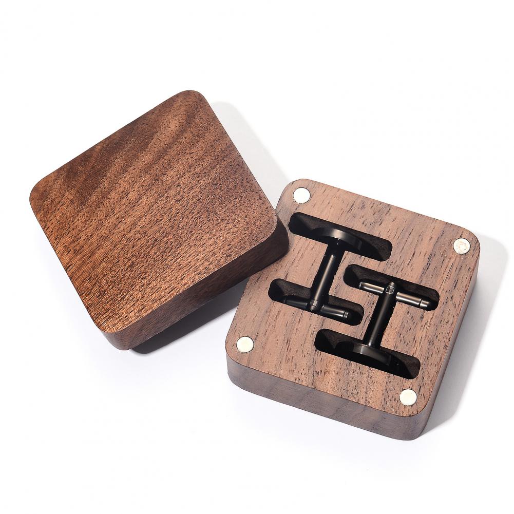Walnut Cufflink Box Solid Wood - Cufflink Box Set review and price