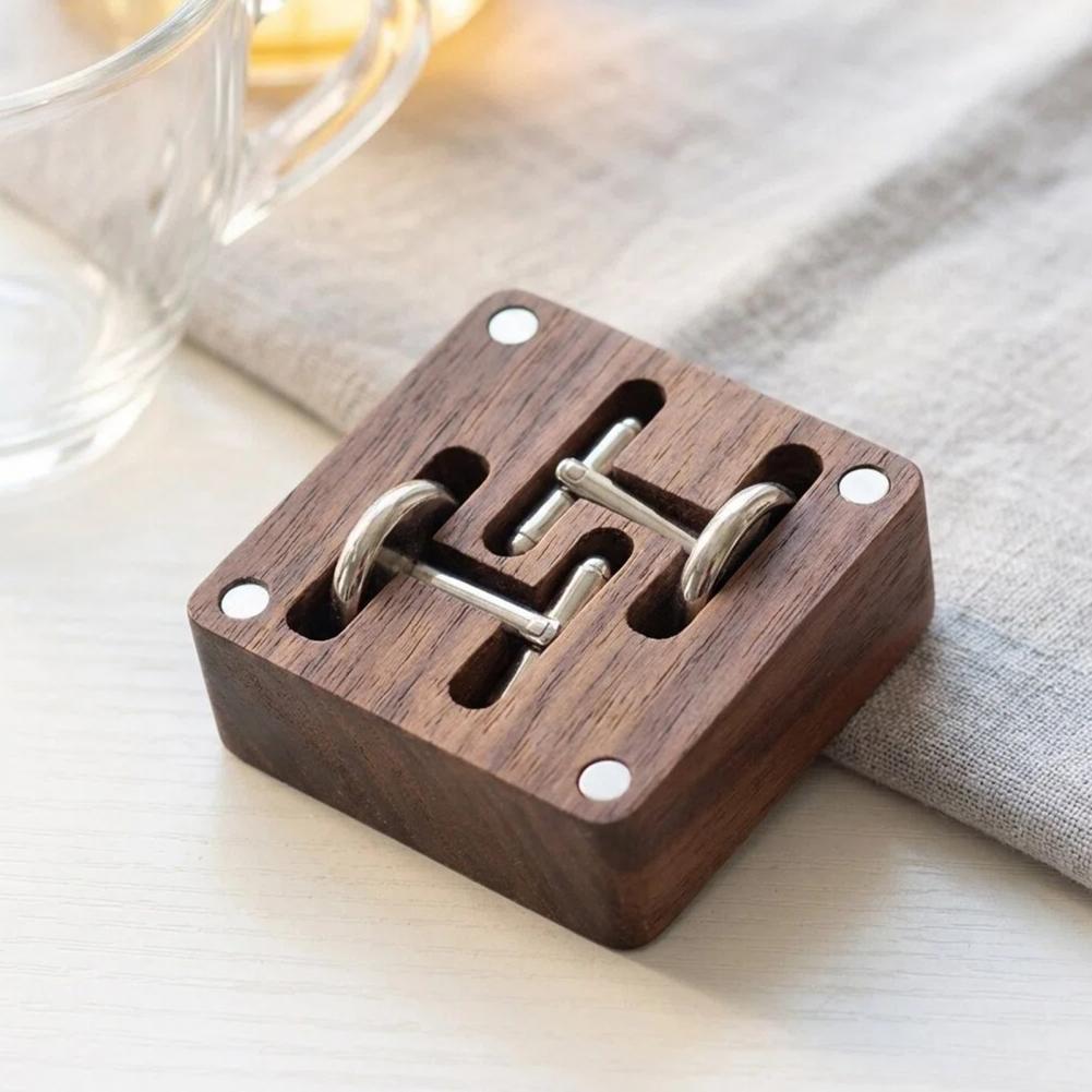 Walnut Cufflink Box Solid Wood - Cufflink Box Set review and price
