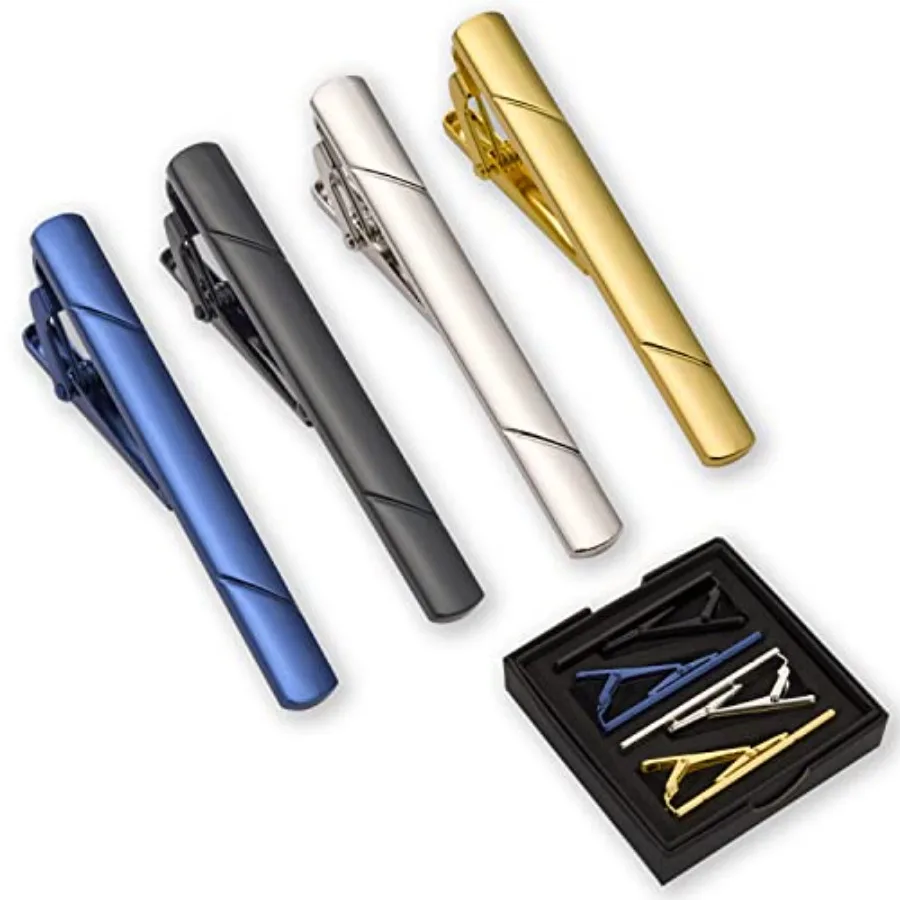 4Pcs Tie Clips For Men Tie Bar - Men Accessories Gift review and price