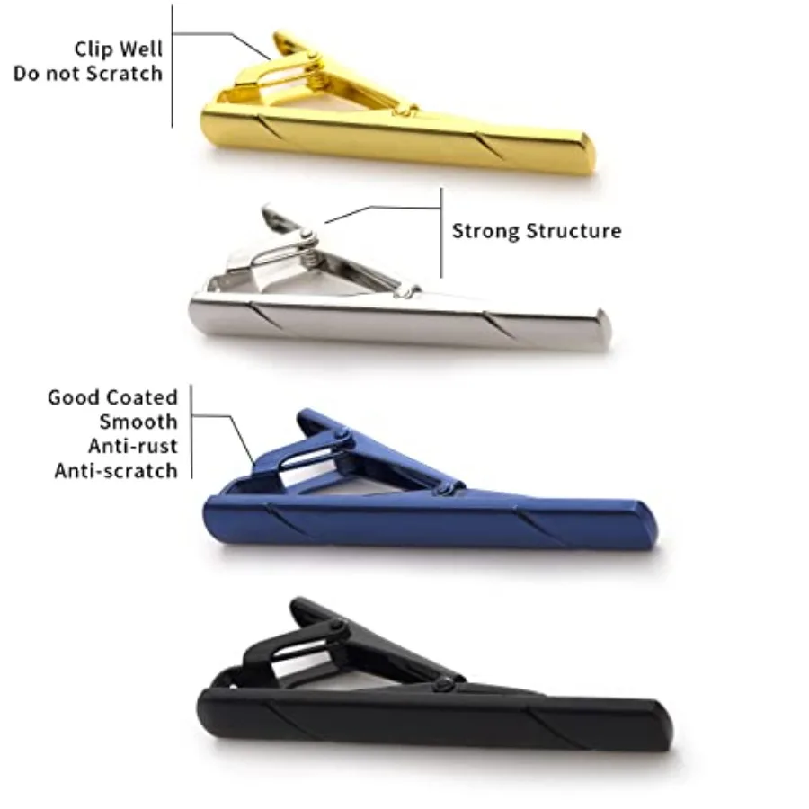 4Pcs Tie Clips For Men Tie Bar - Men Accessories Gift review and price