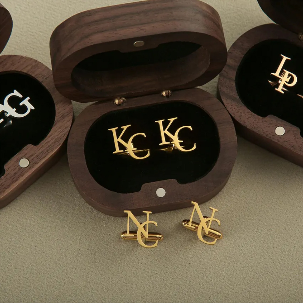 Personalized First Letter Comb - Cufflink Box Set review and price
