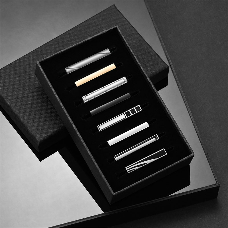 8 PCS Short Tie Clips Set With - Cufflink Box Set review and price