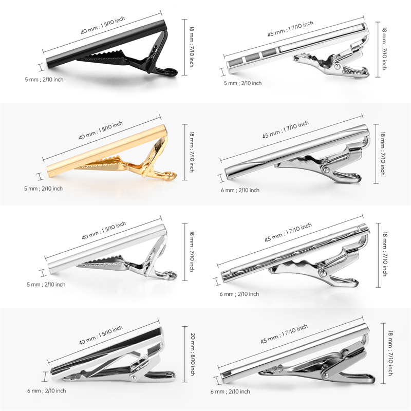 8 PCS Short Tie Clips Set With - Cufflink Box Set review and price