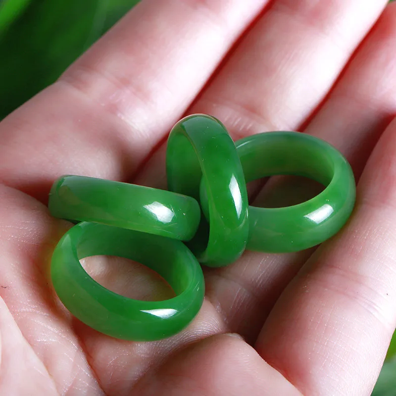 Natural Green Hetian Jade Ring - Men Accessories For Wedding review and price
